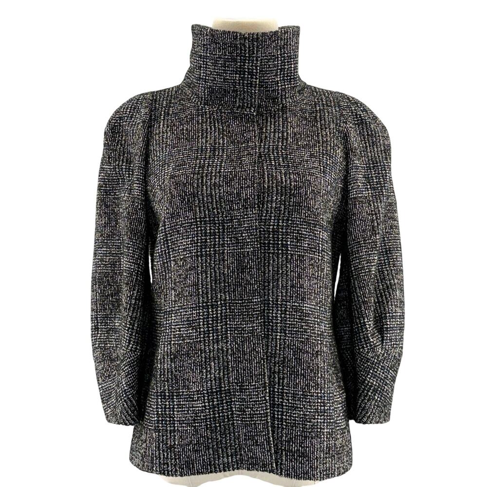 Ann Taylor Women's Small Tweed Wool Blazer Jacket Blue